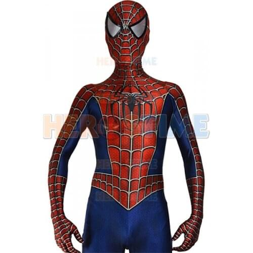 Adults Kids Raimi Suit Peter Parker Superhero Cosplay Costume Halloween Full Bodysuit Zentai Second Skin Suit