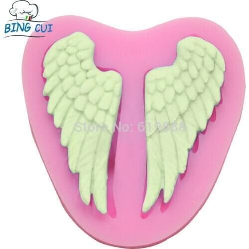 Angel Wings Cooking Chocolate Wedding Decoration Silicone Mold Baking Fondant Sugar Process Kitchen Baking DIY Cupcake