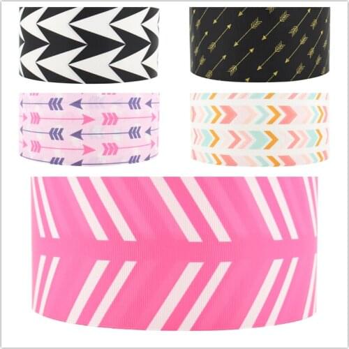 Q&N ribbon arrow printed cartoon grosgrain ribbon/FOE 16mm 22mm 25mm 38mm 50mm 75mm 50yards DIY bows gift wrap decorative ribbon