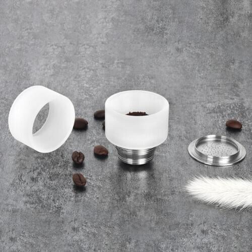 Reusable Intelligent Coffee Powder Dosing Ring for Brewing Bowl Nespresso K-fee Capsule Barista Tools Profilter Coffee Tamper