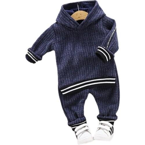 Fashion Spring Autumn Kids Clothes New Boys Girls Casual Hooded Sweatshirt Pants 2Pcs sets Children Clothing Toddler Tracksuits