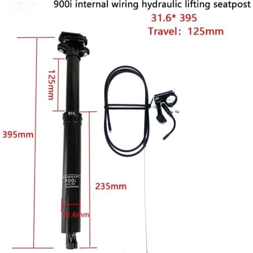 Adjustable height Seatpost 30.9/31.6mm*395mm hydraul Seatpost Internal Cable Remote Control Dropper
