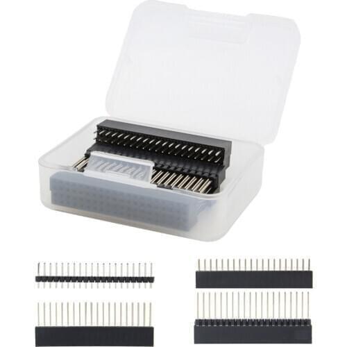 Raspberry Pi GPIO Stacking Extender, 2x20 40 Pin Stacking Female Header Kit for Raspberry Pi 4B/3B+/3B/2B/B+/A+/Zero(Zero W)