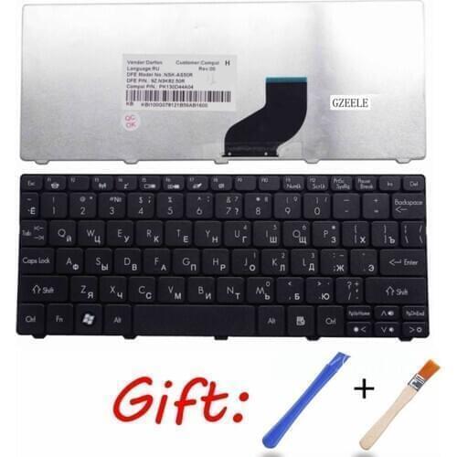 Russian laptop keyboard FOR ACER D255 D256 D257 D260 D270 EM350 N55C ZH9 ZE6 ONE 522 533 532G AO532h 532H 521 AO522 RU
