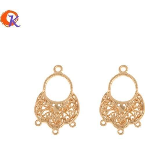 Cordial Design 20Pcs 15*24MM Jewelry Accessories/DIY Making/Earrings Connectors/Genuine Gold Plating/Hand Made/Earring Findings