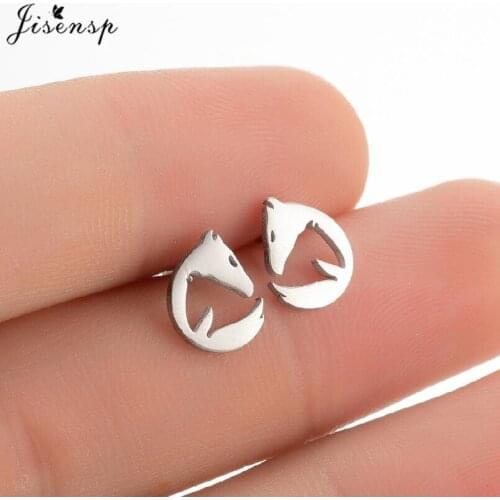 Tiny Cute Horseshoe Horse Earrings Female Minimalist Jewelry Fashion Animal Piercing Ear Studs Mother Birthday Trendy Gifts