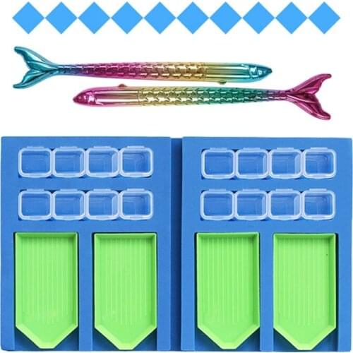 Handmade Diamond Painting Foldable Plate Square Storage Rack Manual DIY Point Tool Accessories Embroidery Box Craft Supplies