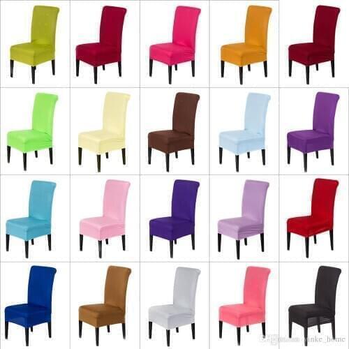 Spandex Stretch Chair Covers Elastic Cloth Washable Chair Seat Cover For Dining Room Weddings Banquet Party Hotel Decorations