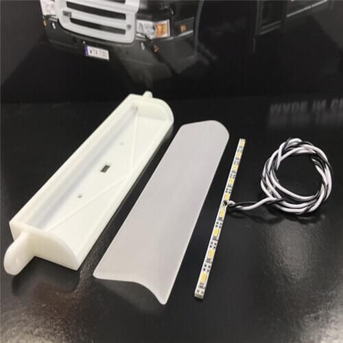 Truck Roof Lights Lamp Box DIY LED Advertising Light Box for 1/14 Scania R620 730 RC Tractor Accessories Upgrade Parts