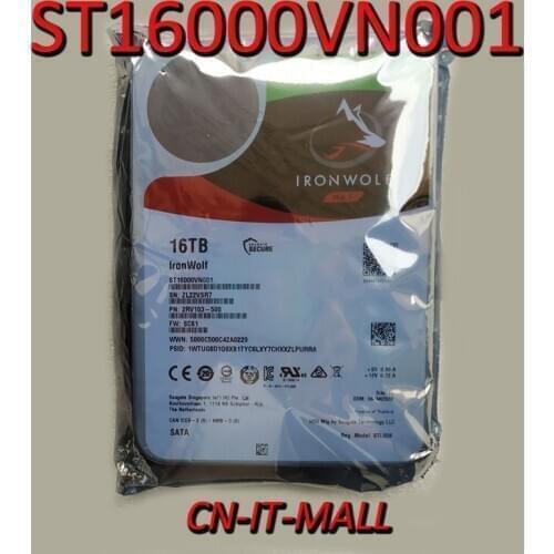 Seagate IronWolf ST16000VN001 16TB NAS 7200 RPM 256MB Cache SATA 6.0Gb/s 3.5" Internal Hard Drive