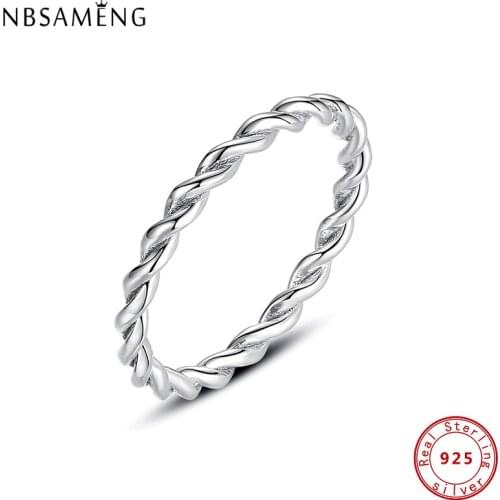 2021 Original 100% 925 Sterling Silver Ring Pave Knot Rings Gift Women Wedding Anillos Fine Jewelry Luxury Brand