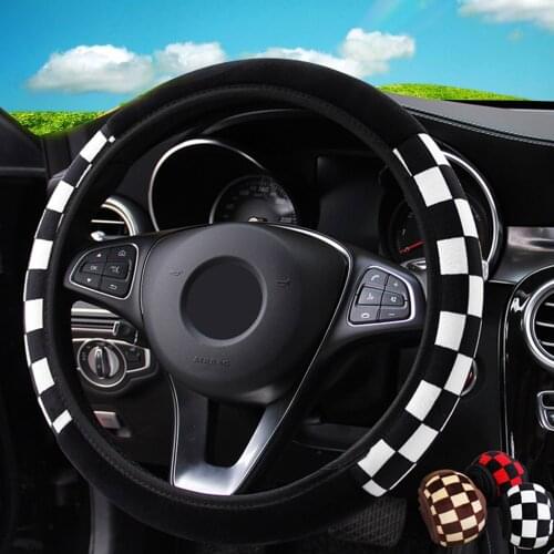 3 Colors Plush Fabric Diameter 38cm Universal Auto Steering Covers Car Steering Wheel Cover Car-styling Car Accessories
