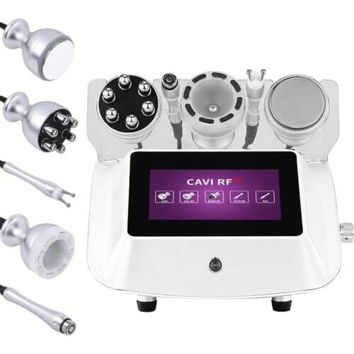 Newest 5 in 1 Ultrasonic Liposuction 40K Cavitation Body Slimming Machine Vacuum Multipolar RF Beauty Device for Face and Body