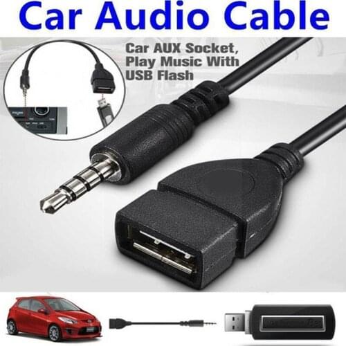 3.5mm Male Audio AUX Jack to USB 2.0 Type A Female For Car Adapter Stereo AUX Adapter OTG Cable Converter Cable Audio MP3 S8M8