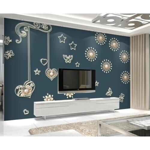 Beibehang Large Custom Wallpapers European Patterns Modern Simple Romance Full House Korea Jewelry Background Wall