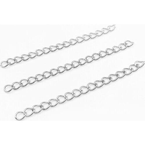 10pcs 5cm Stainless Steel Extender Chain Gold Silver Color Bracelet Necklace Extension Chain For Diy Jewelry Making Findings