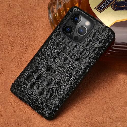 100% Crocodile Genuine Leather Phone Case for iPhone 12 Pro Max Luxury Covers FOR iphone 11 Pro Max XR XS Max XR 8 Plus 7 Plus