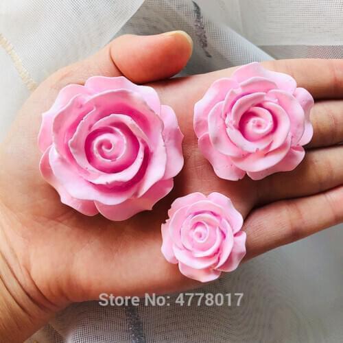 Three size rose shape candle mold molds for candle wax scented candle making handmade soap flower mold