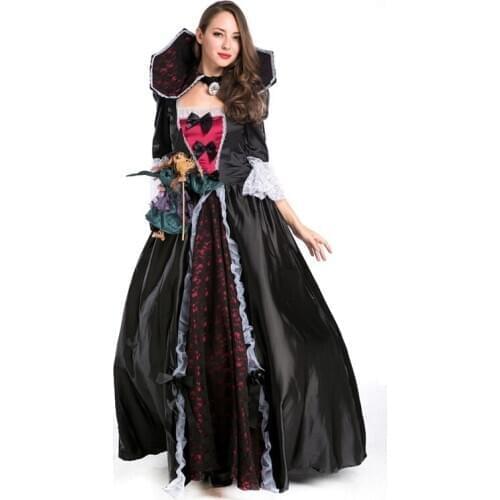 Gothic Medieval Lady Dress Ball Gown Renaissance Wench Gothic Princess Dress Ball Gown Vampire Theatre Women Halloween Costume