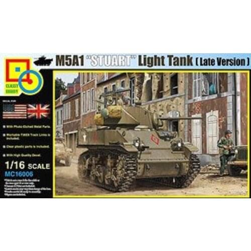 Classy Hobby MC16006 1/16 Scale M5A1"STUART"Light Tank (Late Production) Model Kit