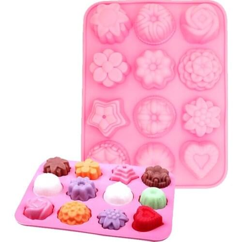 Creative Cake DIY Molds Flower Silicone Ice Cube Chocolate Cake Cookie Cupcake Soap Mould Kitchen Accessories
