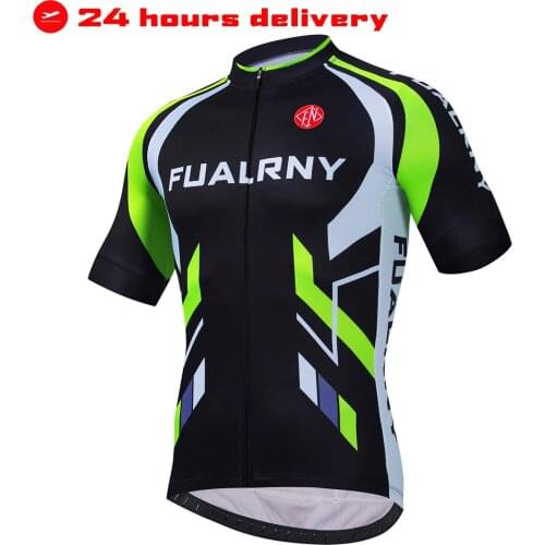 FUALRNY 2021 newest short sleeve cycling jersey men and womens cycling wear Italy fabric with best quality with italy band cuff