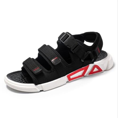 Y84 Mens 2021 Mesh Sandals Summer Casual Buckle Strap Fashion Outdoor Sneakers Beach Shoes Garden Rubber Slippers Black White