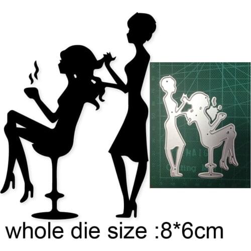 2021 new metal dies Haircut woman makeup cutting dies Scrapbooking die cut paper craft knife mould blade punch stencils dies