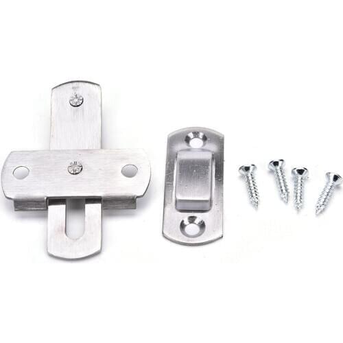 One Set Stainless Steel Gate Door Bolt Latch Slide Lock Hardware + 4pcs Screw For Home Safety Door Bolts Set