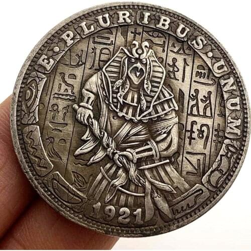 United States 1921 Wandering Coin Skeleton Werewolf Commemorative Collectible Coin Gift Lucky Challenge Coin