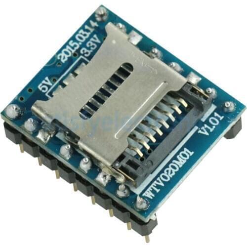 U-disk audio play Micro SD Card MP3 Sound Mini Module For PIC for Arduino WTV020-SD-16P