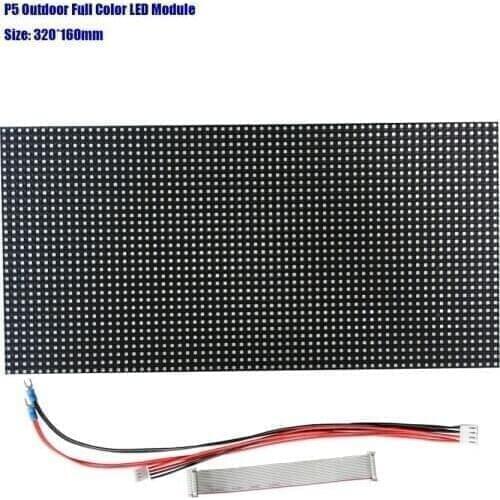 High brightness 64x32pixel Outdoor P5 led message panel module high resolution outdoor led module video wall