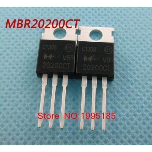 10pcs MBR20200CT MBR20200 MBR20200C Schottky Diodes & Rectifiers 20 Amp 200 Volt Dual TO-220 new original