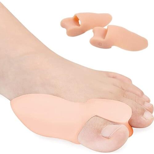 2Pcs=1Pair Silicone Toes Separator Bunion Bone Ectropion Adjuster Toes Outer Appliance Foot Care Tools Hallux Valgus Corrector