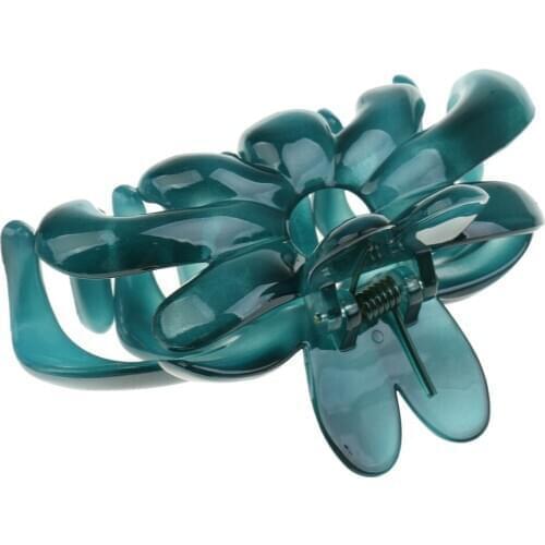 2pcs Clip Clip Hair Barrette Floral Acrylic Hair Jewelry - Candy Color