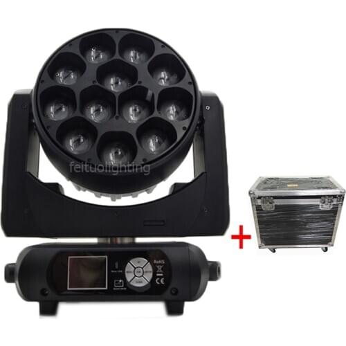 4pcs+Road Case Point Control Lyre Led Zoom Moving Head 12 x 40w RGBW 4in1 Beam Moving Head Led Wash Mobile Head Dmx Stage Light
