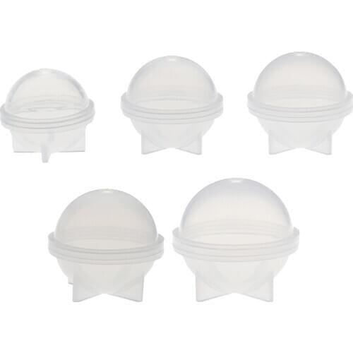 5 Sets DIY Sphere Shape Silicone Mold Mould Ornaments Jewelry Making Tools