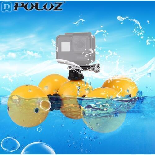 5PCS PULUZ Underwater Camera Floating Ball Buoyancy ball for Gopro 5 4 Session Mini Floaty Holder for Gopro5 4 3+SJCAM Xiaoyi 4k
