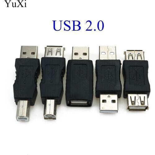 USB2.0 A Male & A Female to B Female printer print converter adapter connector USB 2.0 port retail wholesale USB 2.0 Adapter