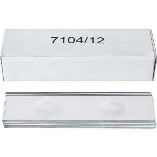 AmScope Double Depression Concave Microscope Slides Pack of 12 BS-2C12