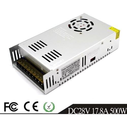 DC Power Supply 28V 17.8A 500w Switch Driver Transformer AC110V 220V To DC28V Power Adapter for Led Strip Lamp CNC CCTV Stepper
