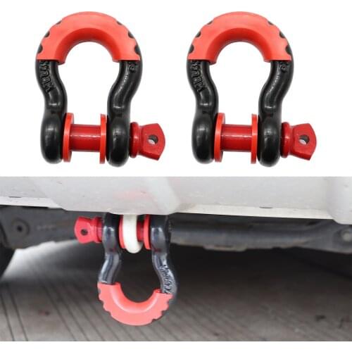 Tow Shackle Robber D Ring Bow Shackle Isolator 2 Pack Towing Accessory for Pick-up, Off-road Vehicle Recovery