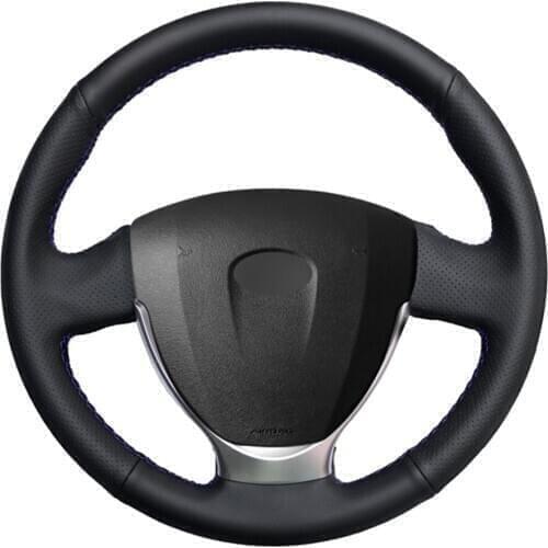 Car Steering Wheel Cover Hand-stitched Black Artificial Leather For Lada Granta 2018-2019 Priora 2 2013-2017 2018 Kalina 2