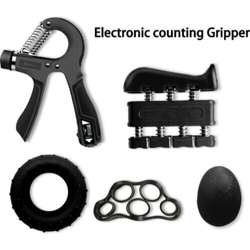 Spring Hand Electronic Counting Grips Strengthener Exerciser Equipment Finger Grip Power Grip Rehabilit Trainer Grippers 5 Set