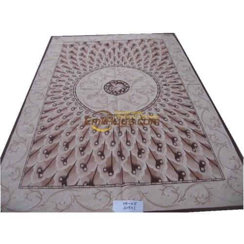 Aubusson French Carpet Antique French Hand Woven Beautiful Flowers Aubusson Carpet Woven New Listing