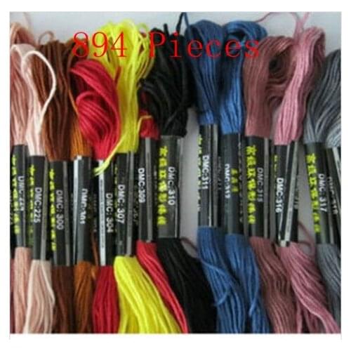 Hot Sell 1 Lot=894 Pieces Cross Stitch Thread Similar DMC Thread Free Shipping