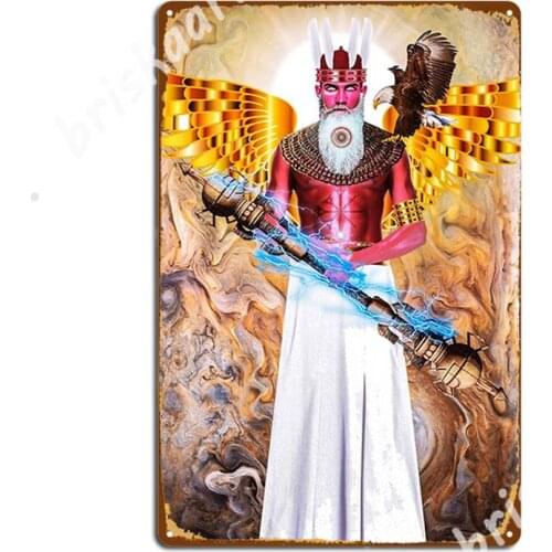 Igbo African King Of Gods: Ngwu Ojeluputa Metal Signs Club Bar Plaques pub create Tin sign Posters