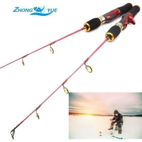Made in china NEW ice fishing rod carbon rod 56cm 76cm Raft boat pole ice fishing rod fishing tackle set Free shipping