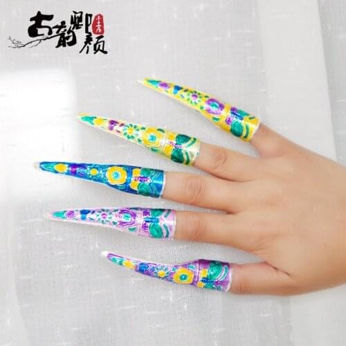 Ancient Costume Style Qing Court Finger Stall Manicure Cot Fingernail Cap Empress Ruyi Royal Love in the Palace Yanxi