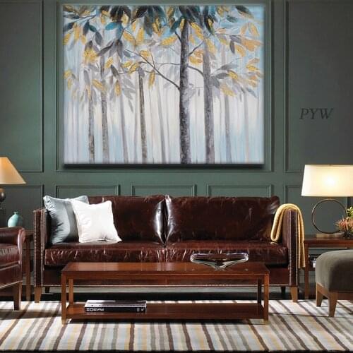 Beautiful Large Size Trees Oil Painting 100% Hand Painted Canvas Modern Decorative Wall Art ForLiving Room Home Decoration